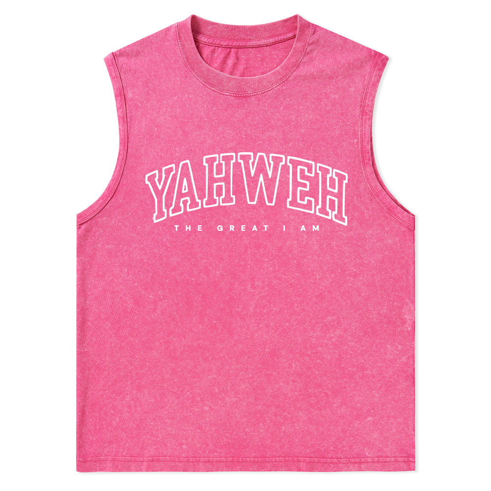 YAHWEH Christian Washed sleeveless Tee