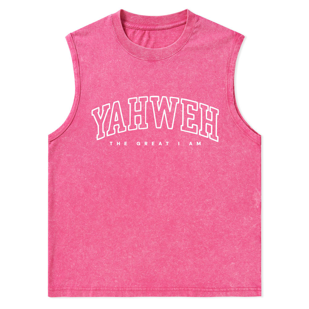 YAHWEH Christian Washed sleeveless Tee