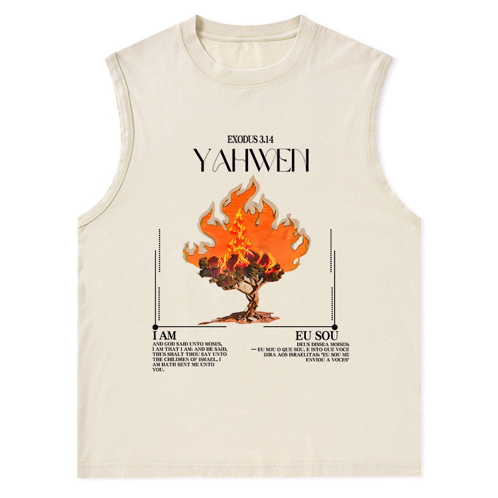 YAHWEH Christian Washed sleeveless Tee
