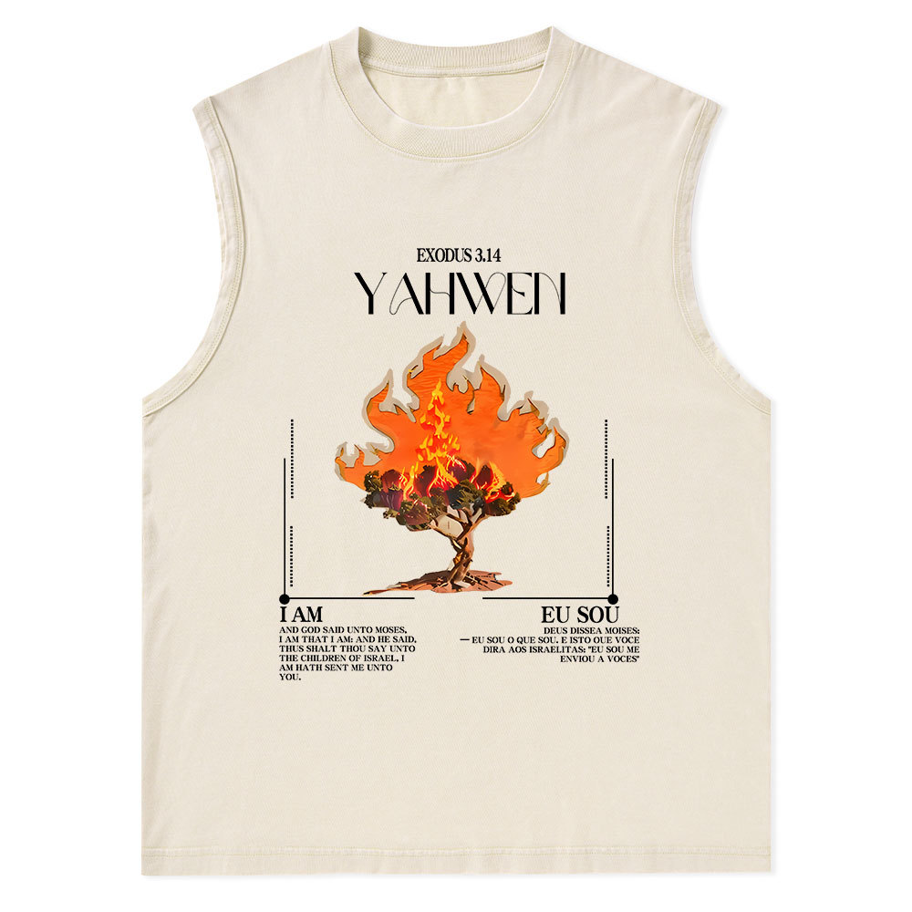 YAHWEH Christian Washed sleeveless Tee