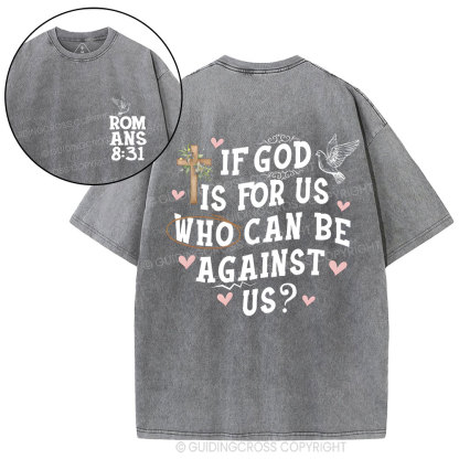 If God Is For Us Christian Washed T-Shirt
