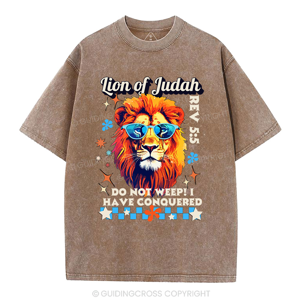 Lion Of Judah Christian Washed T-Shirt