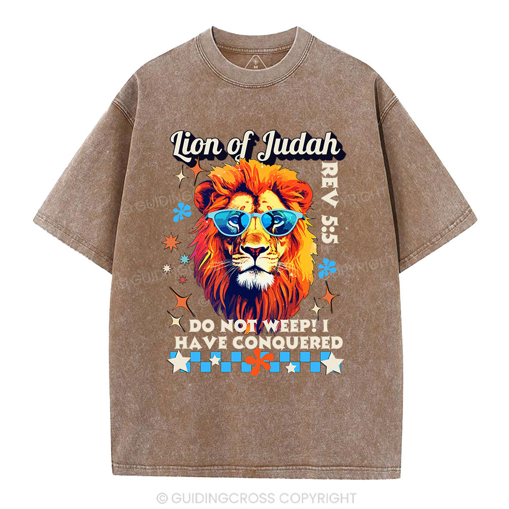 Lion Of Judah Christian Washed T-Shirt