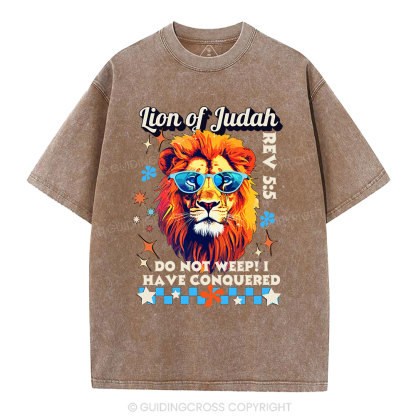 Lion Of Judah Christian Washed T-Shirt
