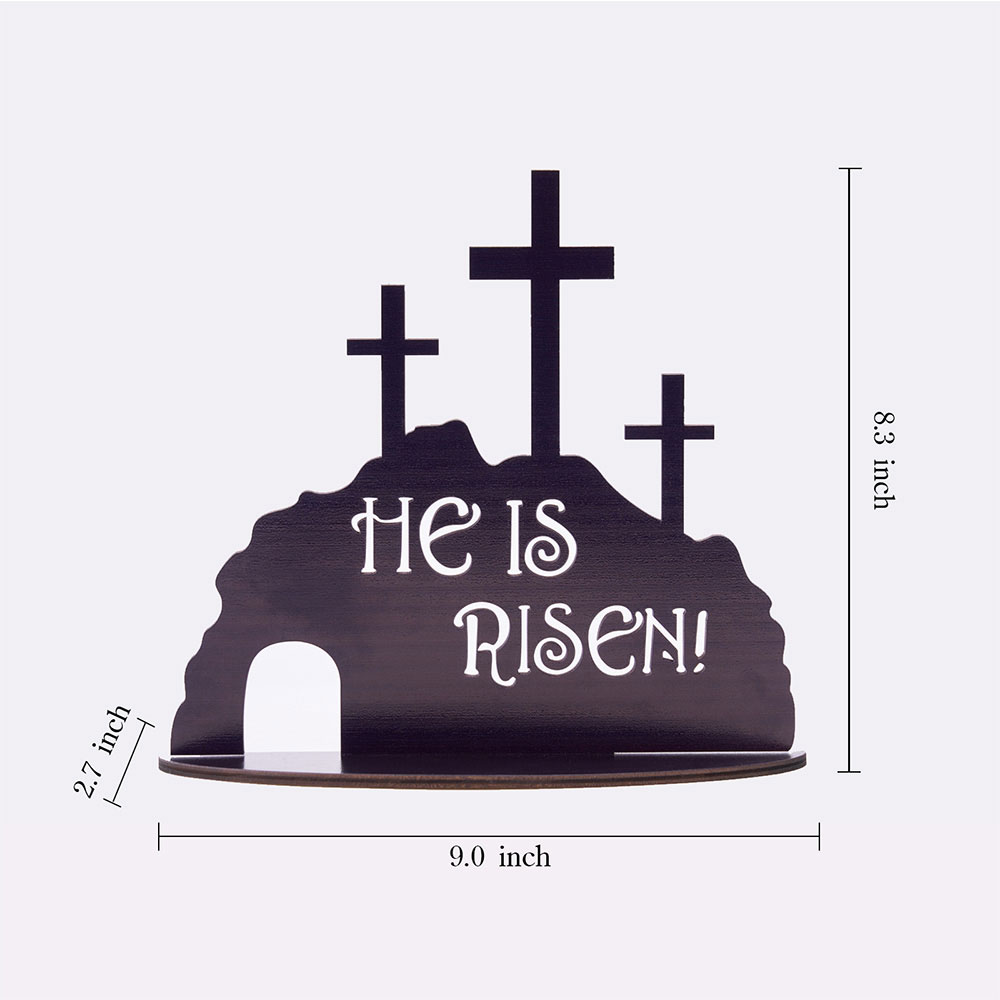 He Is Risen Wooden Easter Decor