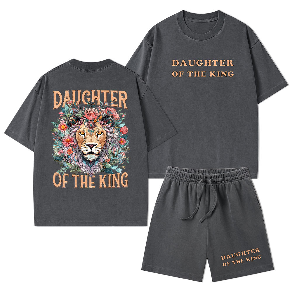 Daughter Of The King Christian Washed T-Shirt & Shorts