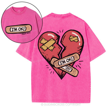 I'm OK christian Washed T-Shirt