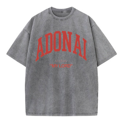 ADONAI My Lord Christian Washed T-Shirt