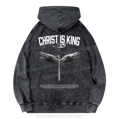 Christ Is King Christian Washed Hoodie