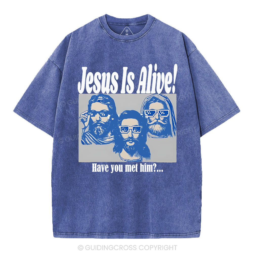 Jesus Is Alive Christian Washed T-Shirt
