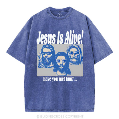 Jesus Is Alive Christian Washed T-Shirt