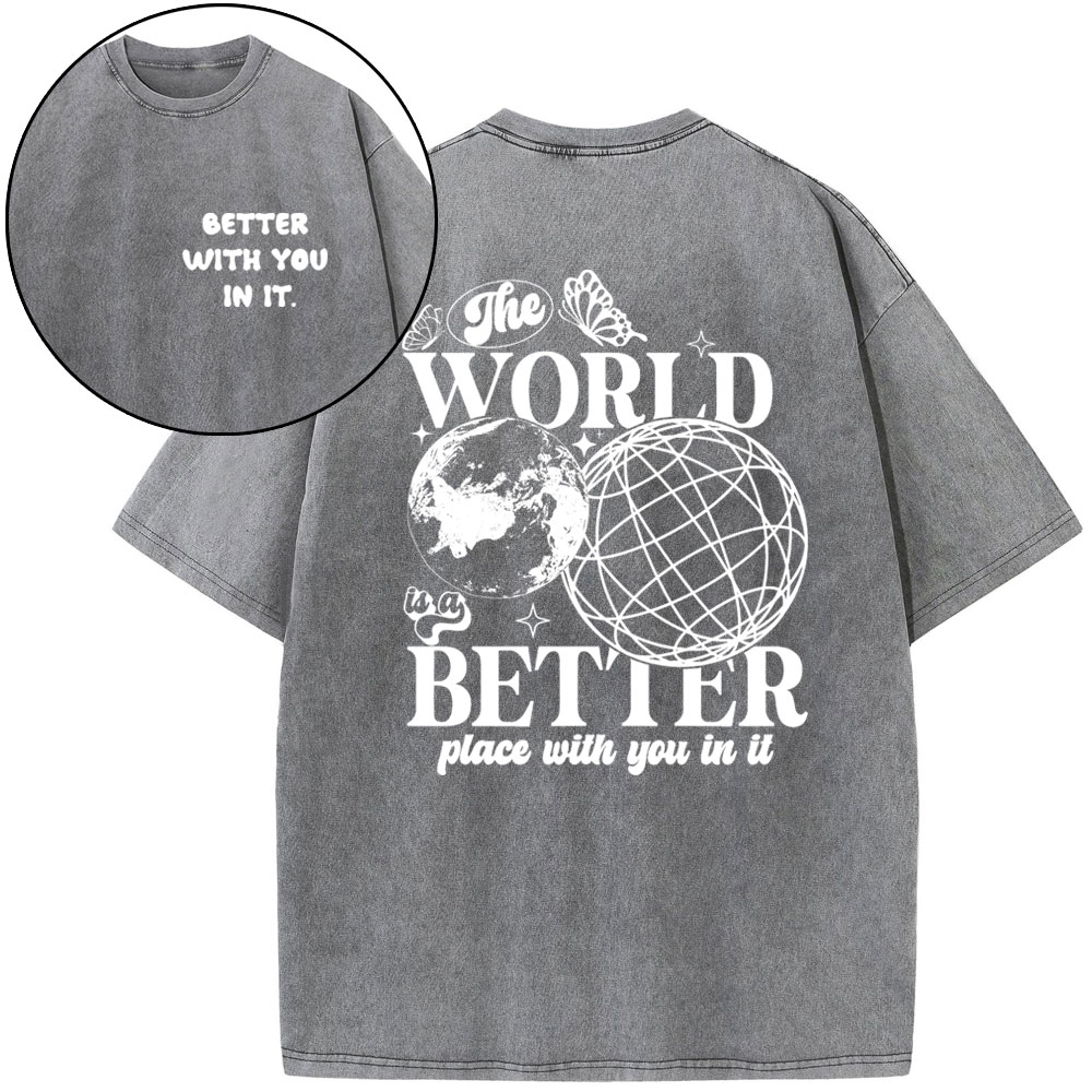 Better With You In It Christian Washed T-Shirt