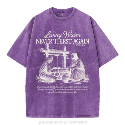 Living Water Christian Washed T-Shirt