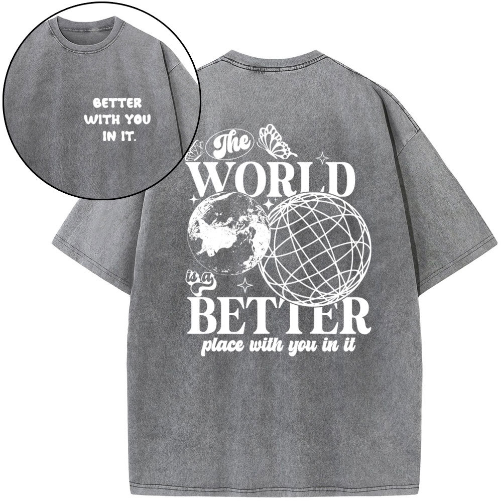 Better With You In It Christian Washed T-Shirt