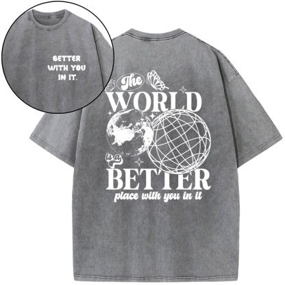 Better With You In It Christian Washed T-Shirt