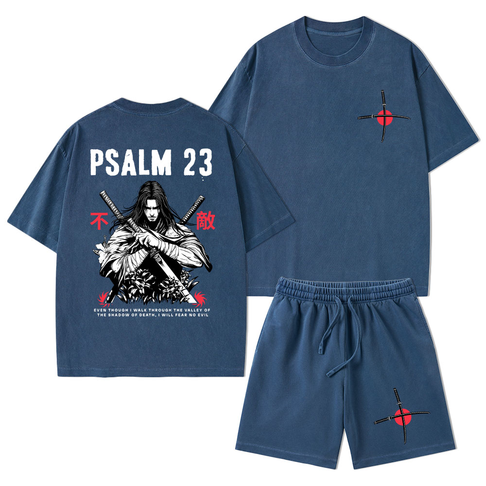 Aesthetic Mens Christian Washed T-Shirt & Shorts