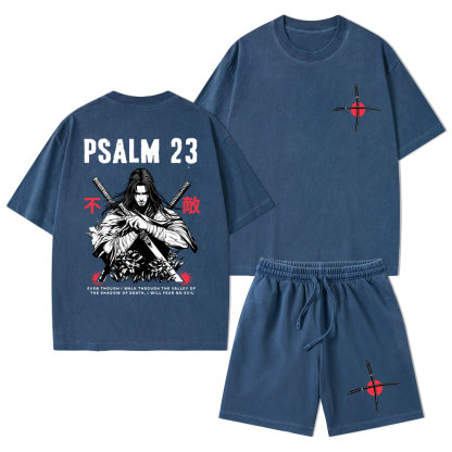 Aesthetic Mens Christian Washed T-Shirt & Shorts