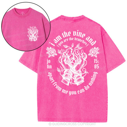 I Am The True Vine Christian Washed T-Shirt