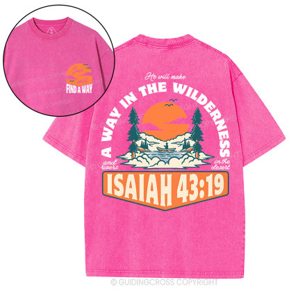 A Way In The Wilderness Christian Washed T-Shirt