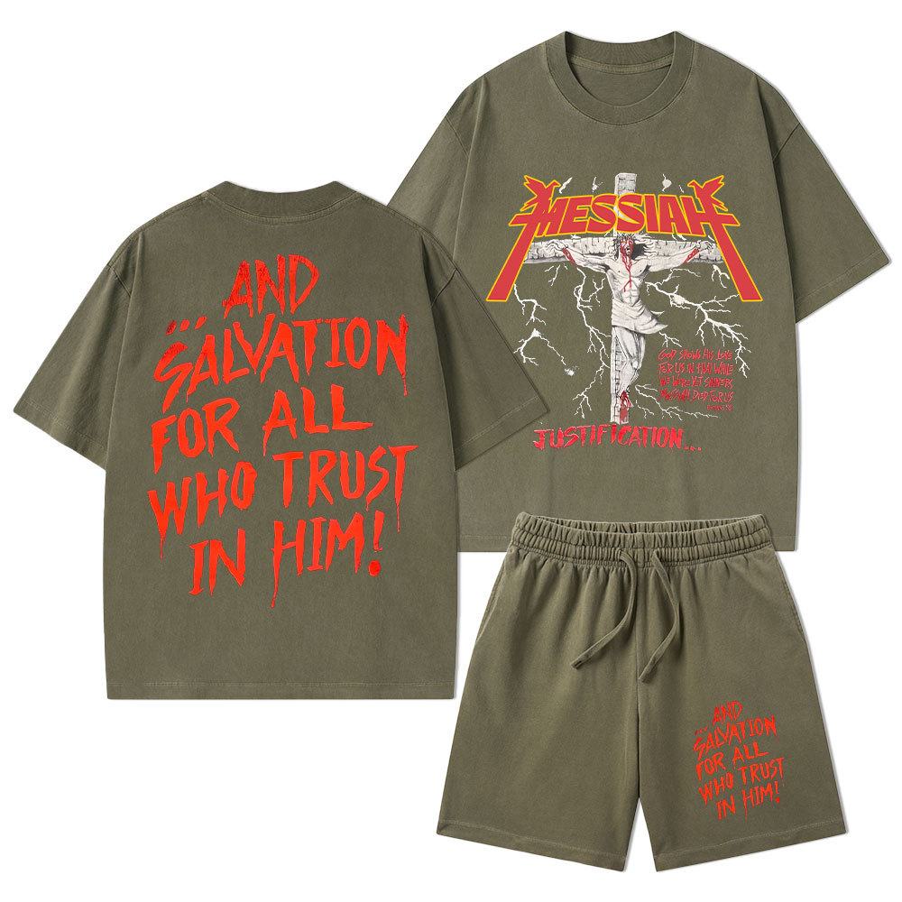 Messiah Christian Washed T-Shirt & Shorts
