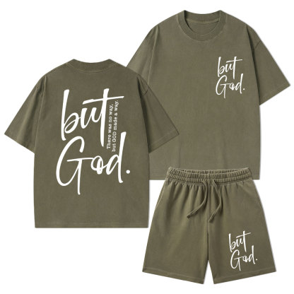There Is No Way But God Made A Way Christian Washed T-Shirt & Shorts