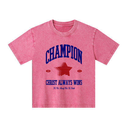 Christ Always Wins Kid Washed T-Shirt