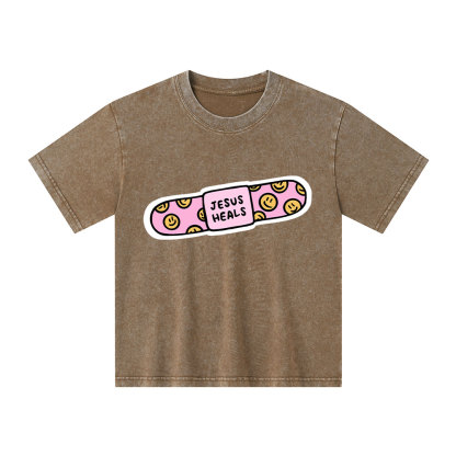 Jesus Heals Kid Washed T-Shirt