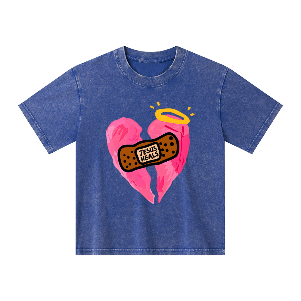Jesus Heals Kid Washed T-Shirt