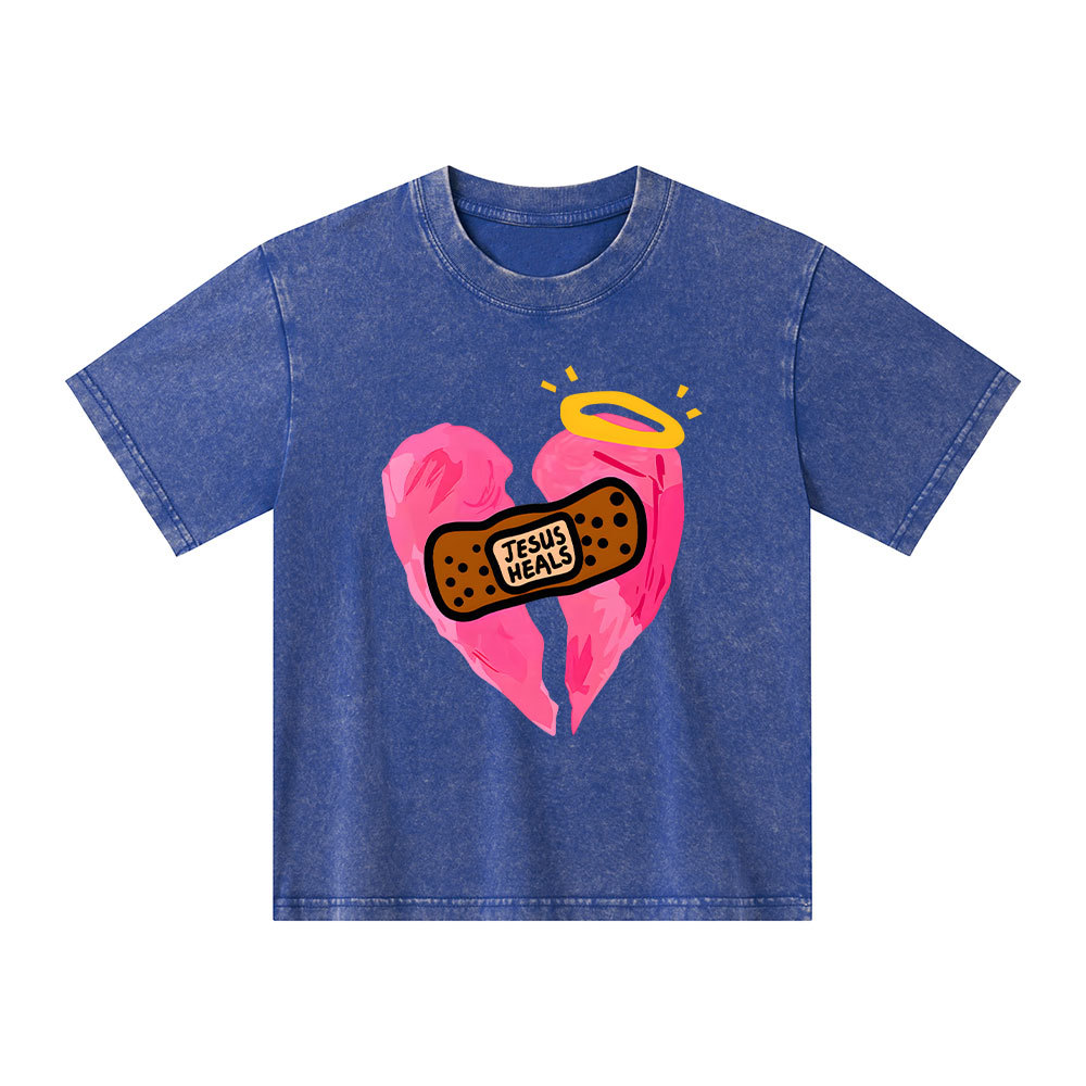 Jesus Heals Kid Washed T-Shirt