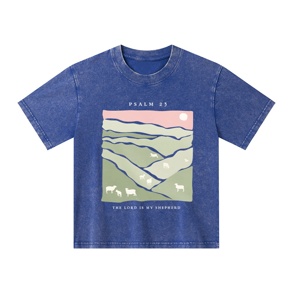 The Lord Is My Shepherd Kid Washed T-Shirt