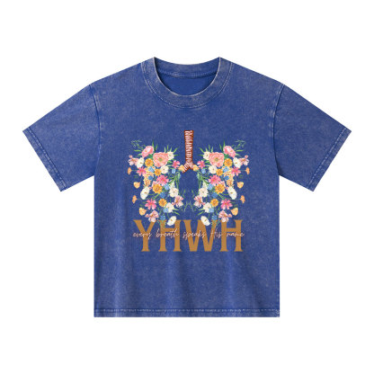 YHWH Floral Kid Washed T-Shirt