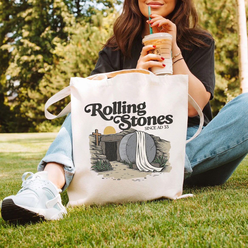 Rolling Stone Christian Canvas Tote Bag