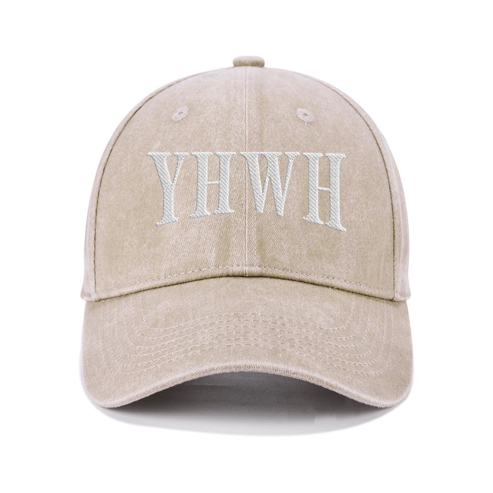 YHWH Embroidered Christian Washed Hat