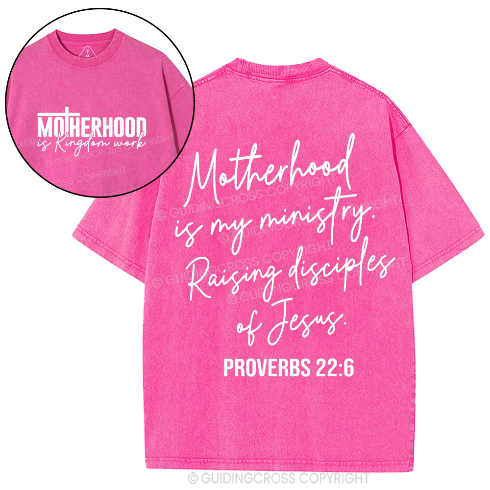 Motherhood Is My Ministry Christian Washed T-Shirt
