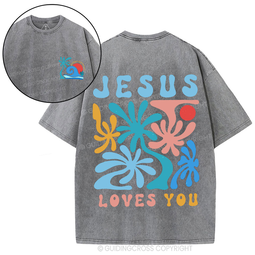 Jesus Love You Christian Washed T-Shirt