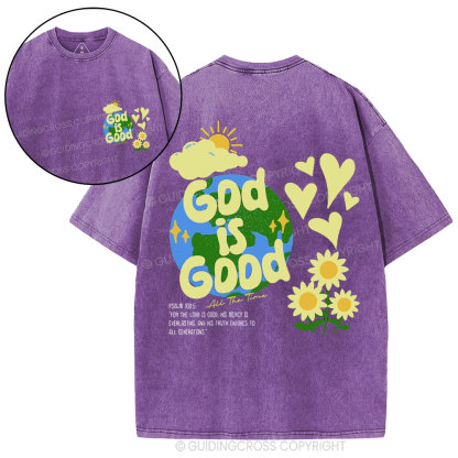 God Is Good Christian Washed T-Shirt