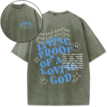 Love One Another Christian Washed T-Shirt
