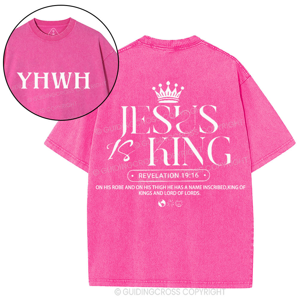 Jesus Is King Christian Washed T-Shirt