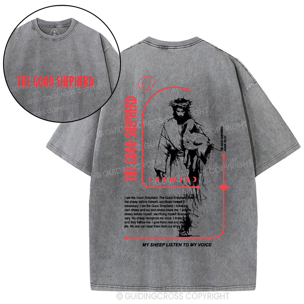The Good Shepherd Christian Washed T-Shirt