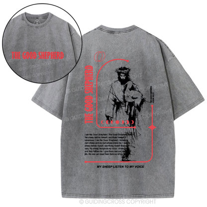 The Good Shepherd Christian Washed T-Shirt