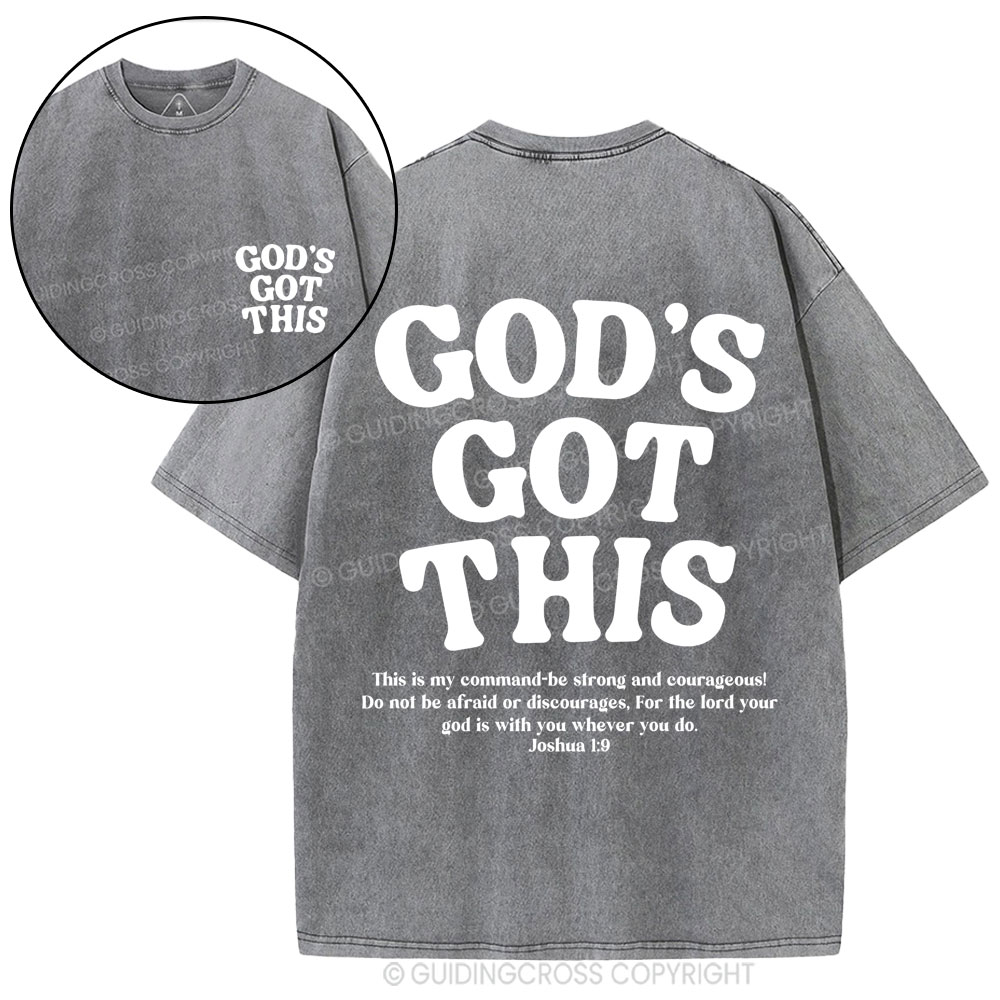 God's Got This Christian Washed T-Shirt