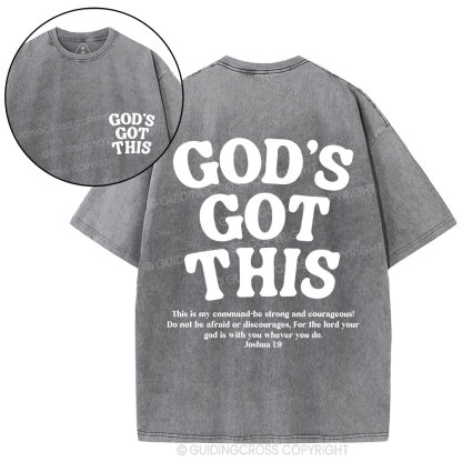 God's Got This Christian Washed T-Shirt