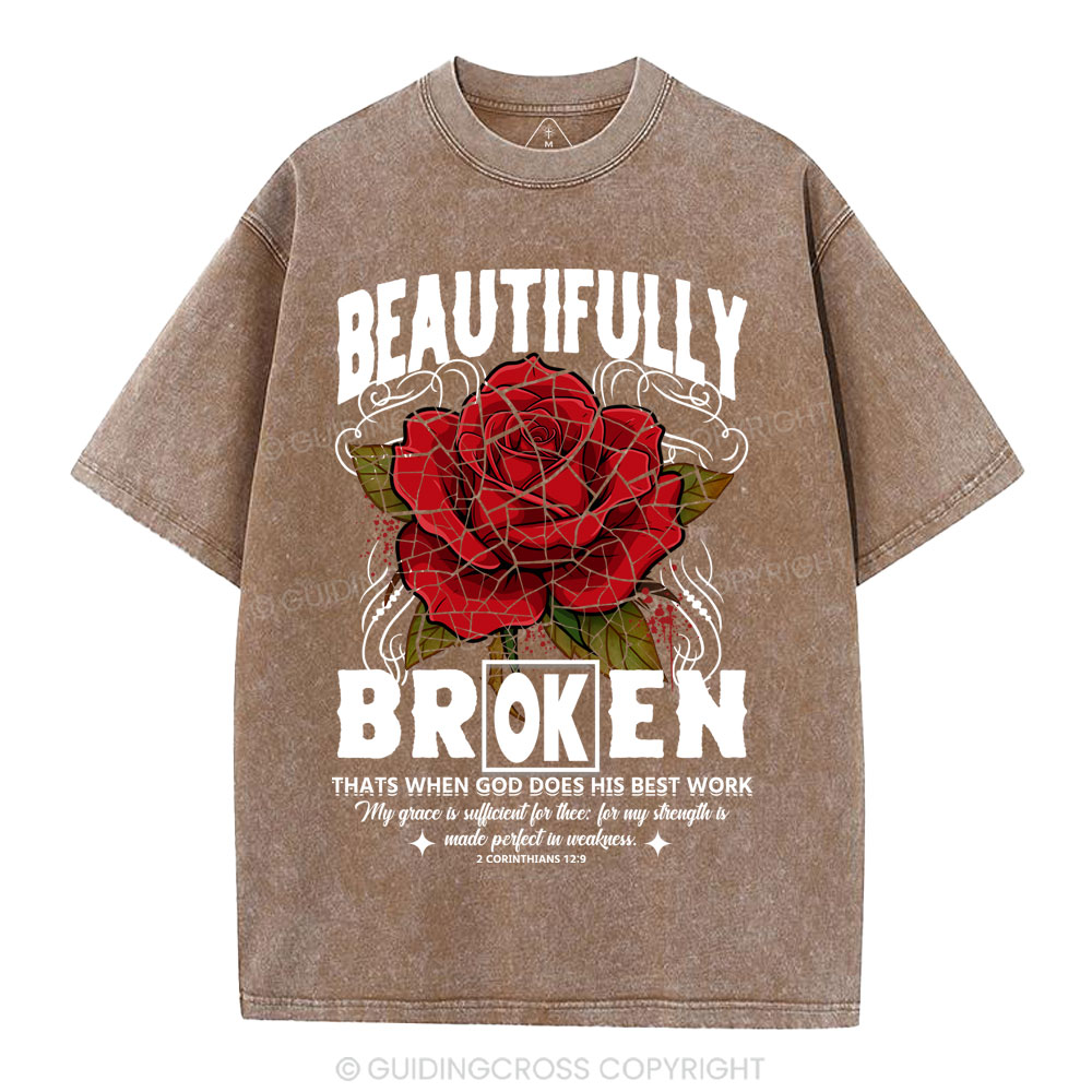 Beautifully Broken Christian Washed T-Shirt