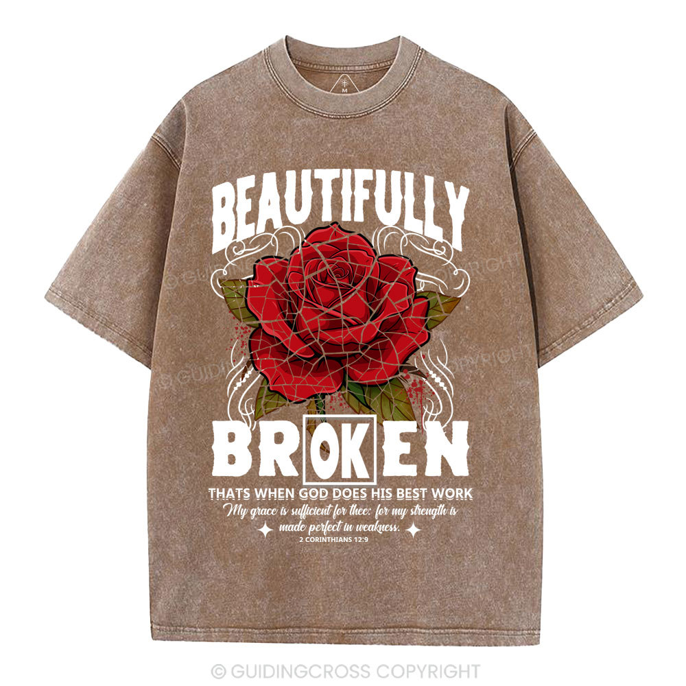 Beautifully Broken Christian Washed T-Shirt