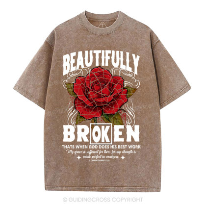 Beautifully Broken Christian Washed T-Shirt