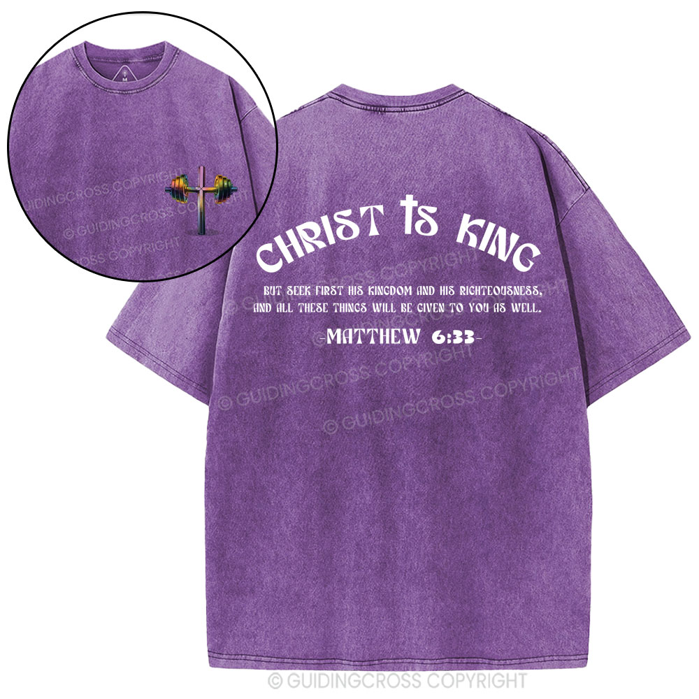 Christ Is King Christian Washed T-Shirt