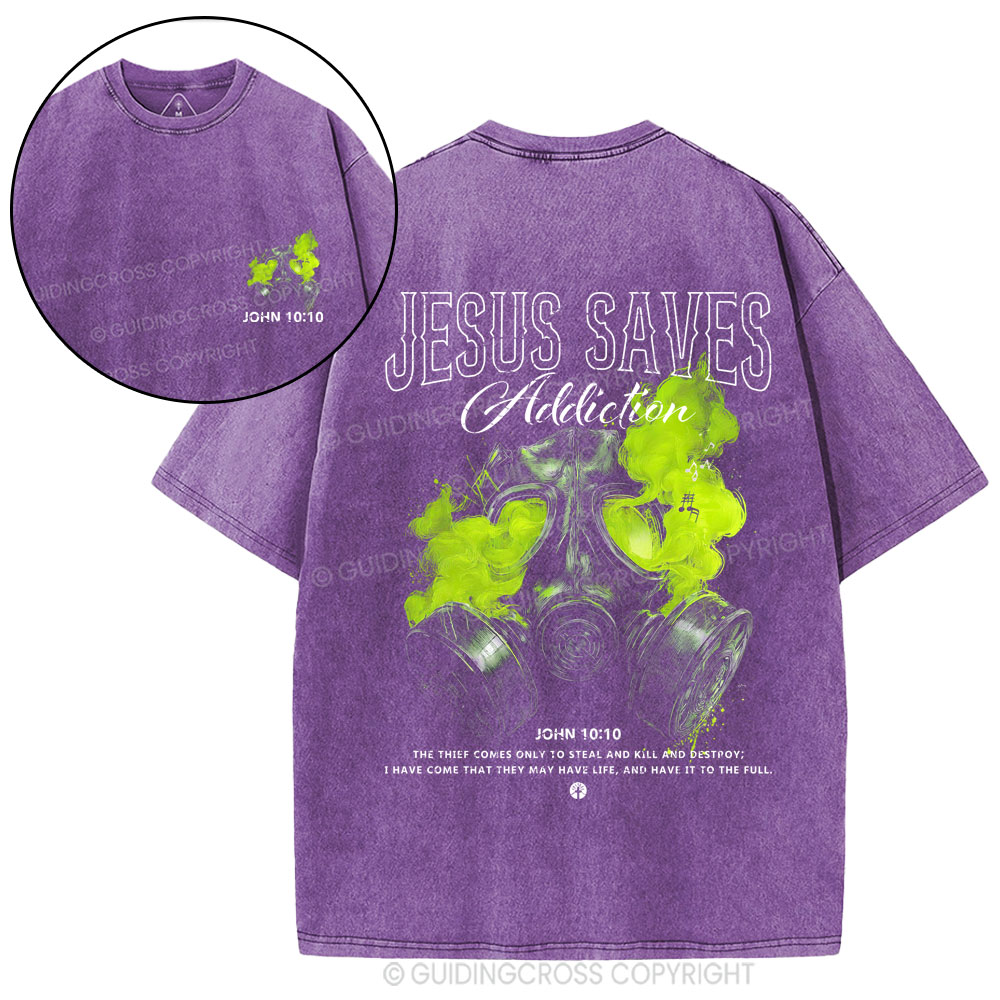 Jesus Saves Christian Washed T-Shirt