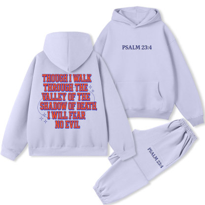 I Will Fear No Evil Christian Premium Fleece Hoodie Set