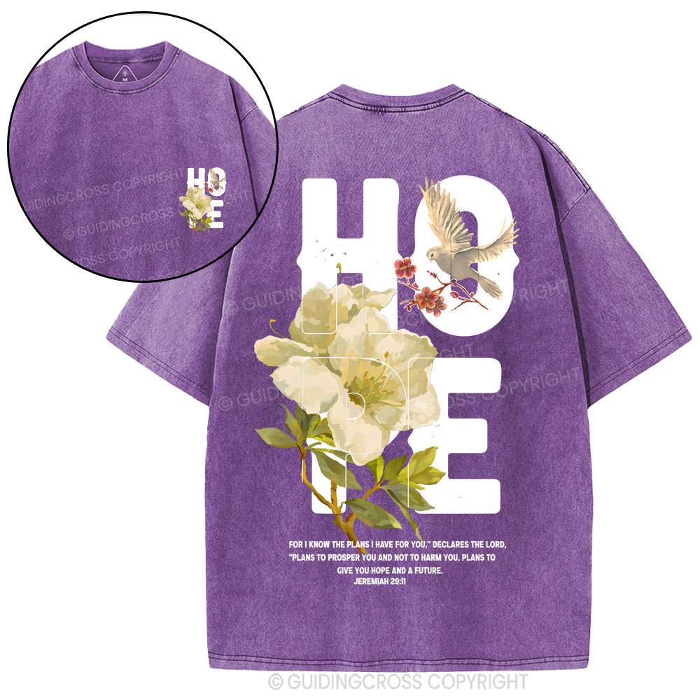 Hope Christian Washed T-Shirt Sale - GuidingCross