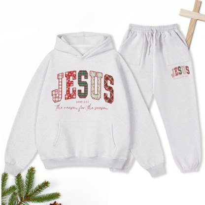 Jesuss Christian Chiristmas Premium Fleece Hoodie Set